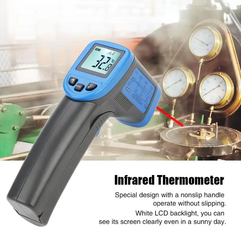 ST600 Infrared Thermometer Non-contact thermo meter Digital LCD thermometer IR Laser Temperature Gun Tester Handheld | Инструменты