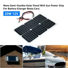 20W 12V моно полугибкая солнечная панель с чипом Sunpower для зарядного устройства лодки Cara