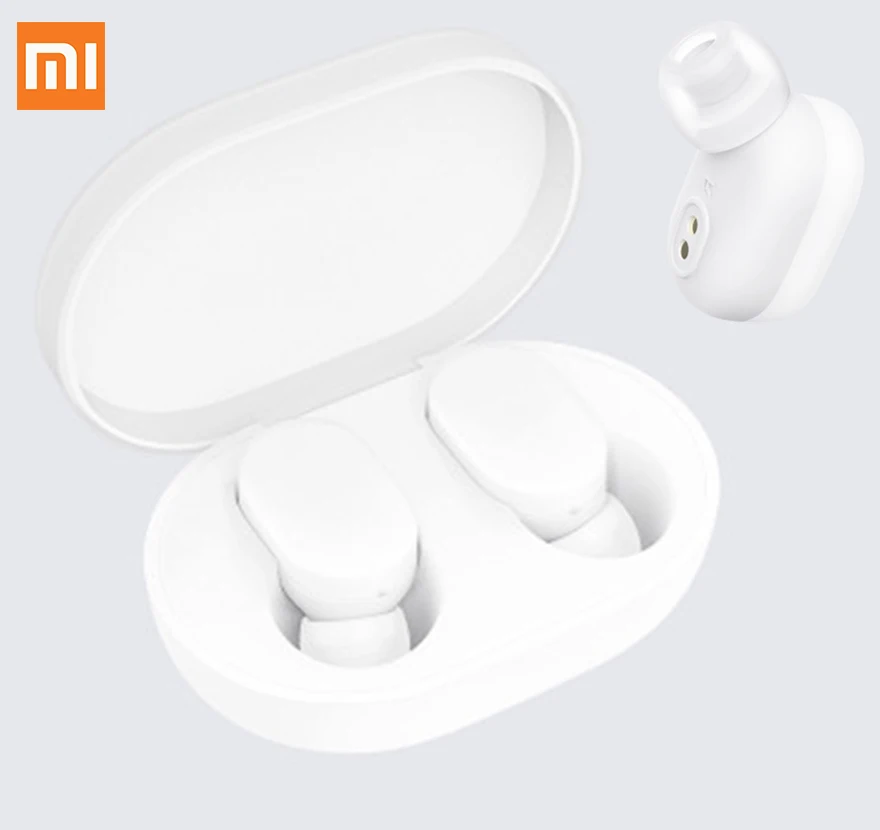 Online Xiaomi AirDots y Redmi Airdots auriculares Bluetooth TWS AirDots auricular Bluetooth auriculares manos libres inteligente AI Control