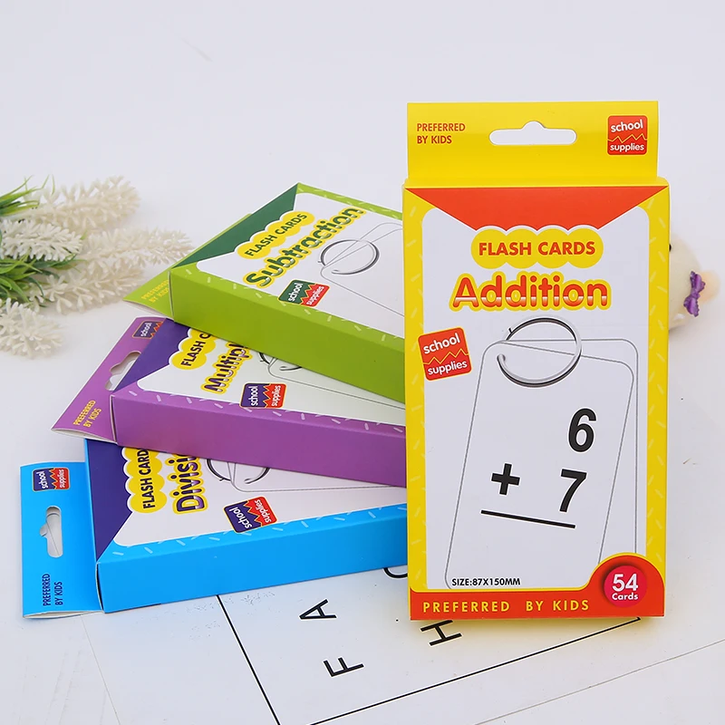  Chlidren Flash Cards Math Educational Cards Playing Card Addition Subtration Studying Card Multipli - 32951071627