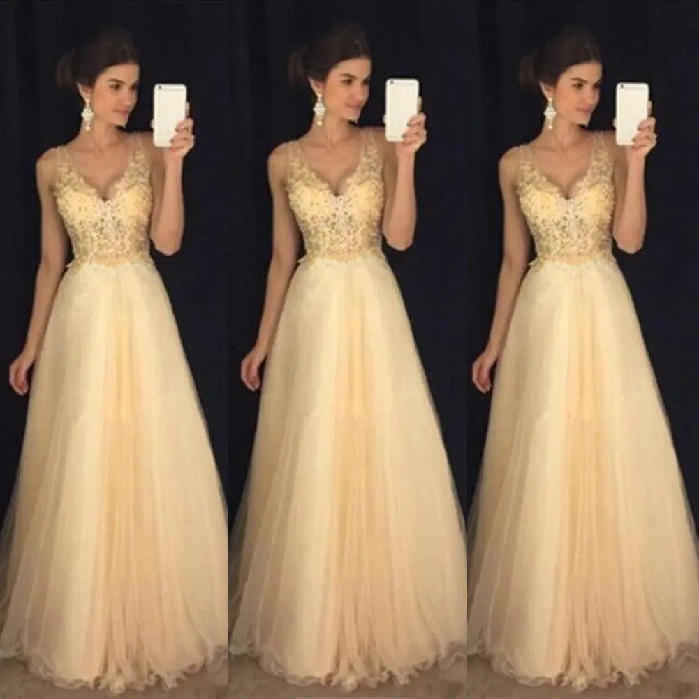 

Women Formal Prom Long Sequin Dress Evening Partyl Long Maxi Dress