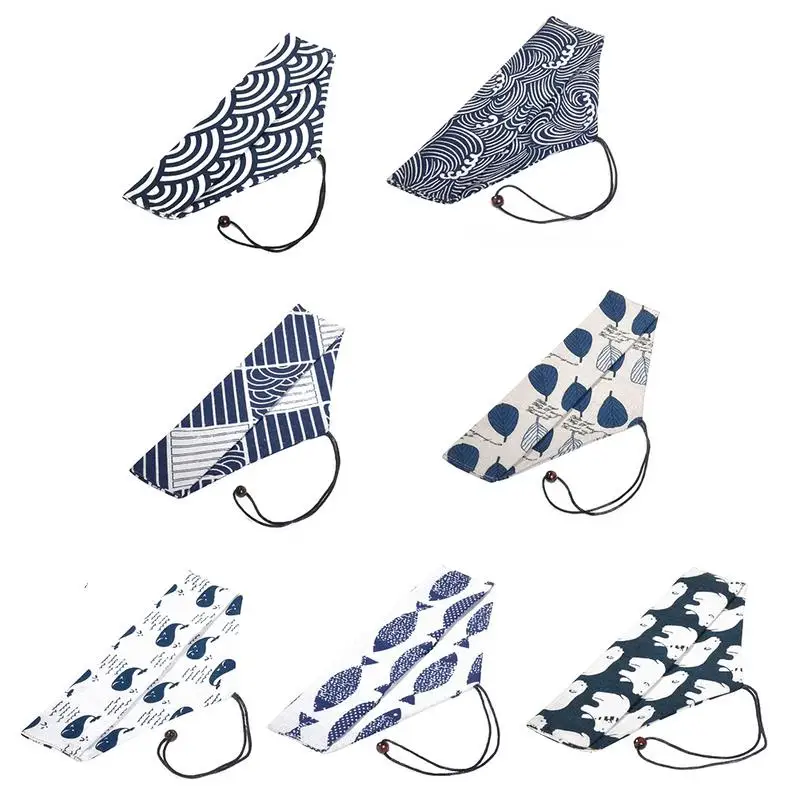 

1PC Japan Style Cutlery Storage Bag Portable Tableware Knife Forks Bag Print Pattern Travel Tableware Organizer Pouch Container