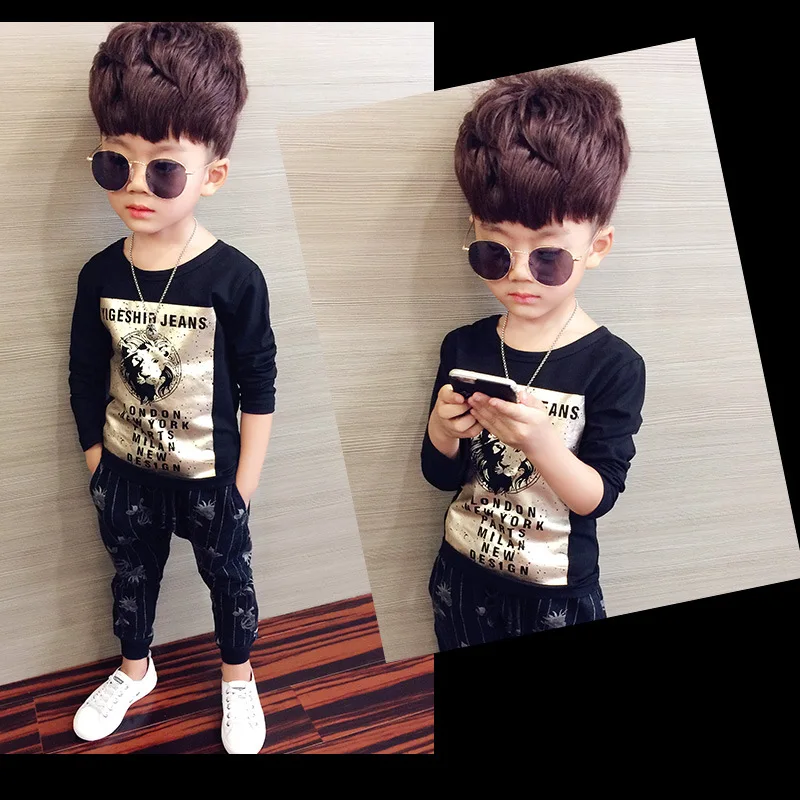 

Boys t-shirt spring and autumn long-sleeved cartoon round neck bottoming shirt 2019 new cotton baby clothes