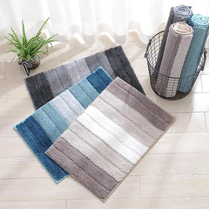 Gradient Color Non-Slip Superfine Fibre Carpet Soft Door Bath Floor Rug
Mat for Home Bedroom Living Decoration
