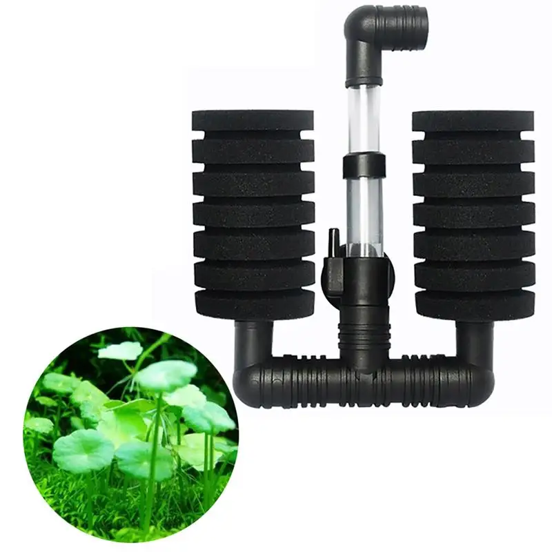 Acquario Filtro Per Acquario Fish Tank Pompa Di Aria Skimmer Biochemical Sponge Filter Aquarium Bio Filtro Filtro Aquario Doppia Testa