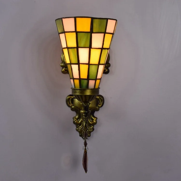 

European Mediterranean Tiffany Retro Pendant Light Hallway Cozy Creative Lamp Bar Corridor