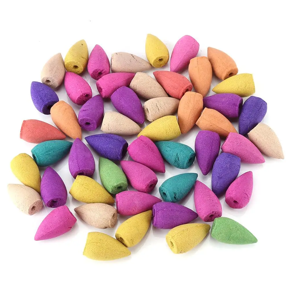 

50Pcs Incense Smoke Backflow Incense Burners Sandalwood Fragrant Aromatherapy Indian Tibetan Cones For Living Room Hotel Yoga