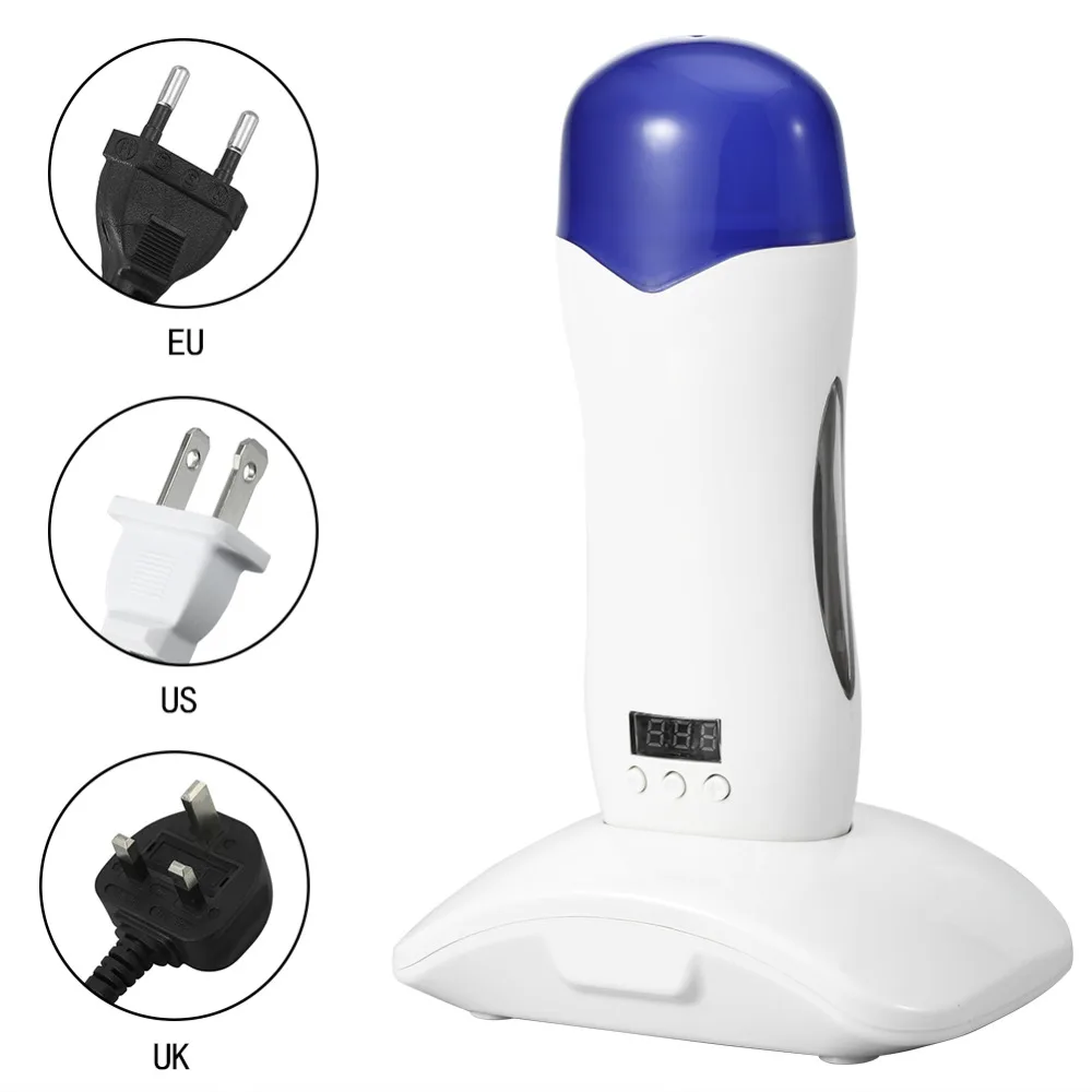 

Electric Wax Heater LED Epilator Roll On Cartridge Depilatory Waxing Heater Warmer Temp Control Hair Removal Machine Heater Wax