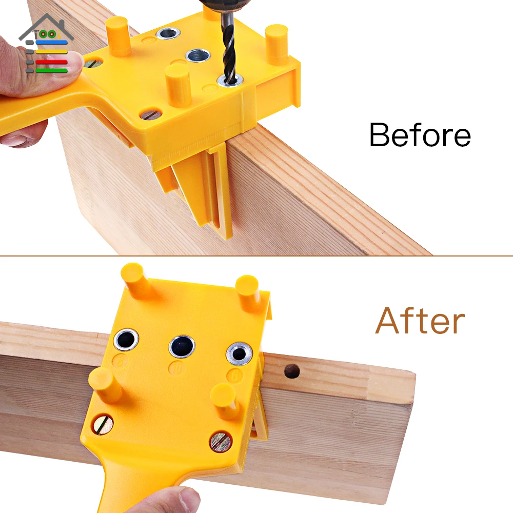 Woodworking Drill Guide Dowel Jig fits 6 8 10mm Metal Sleeve Hole Saw Tools Handheld