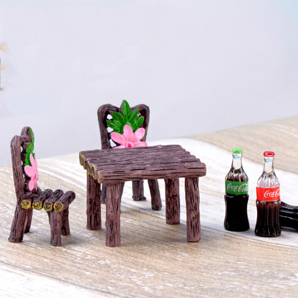 DIY مصغرة الراتنج الأثاث الجداول الكراسي مجموعات ل البسيطة بيت الدمية المنمنمات الأثاث اللعب الهدايا للأطفال DIY مصغرة الراتنج الأثاث الجداول الكراسي مجموعات ل البسيطة بيت الدمية المنمنمات الأثاث اللعب الهدايا للأطفال