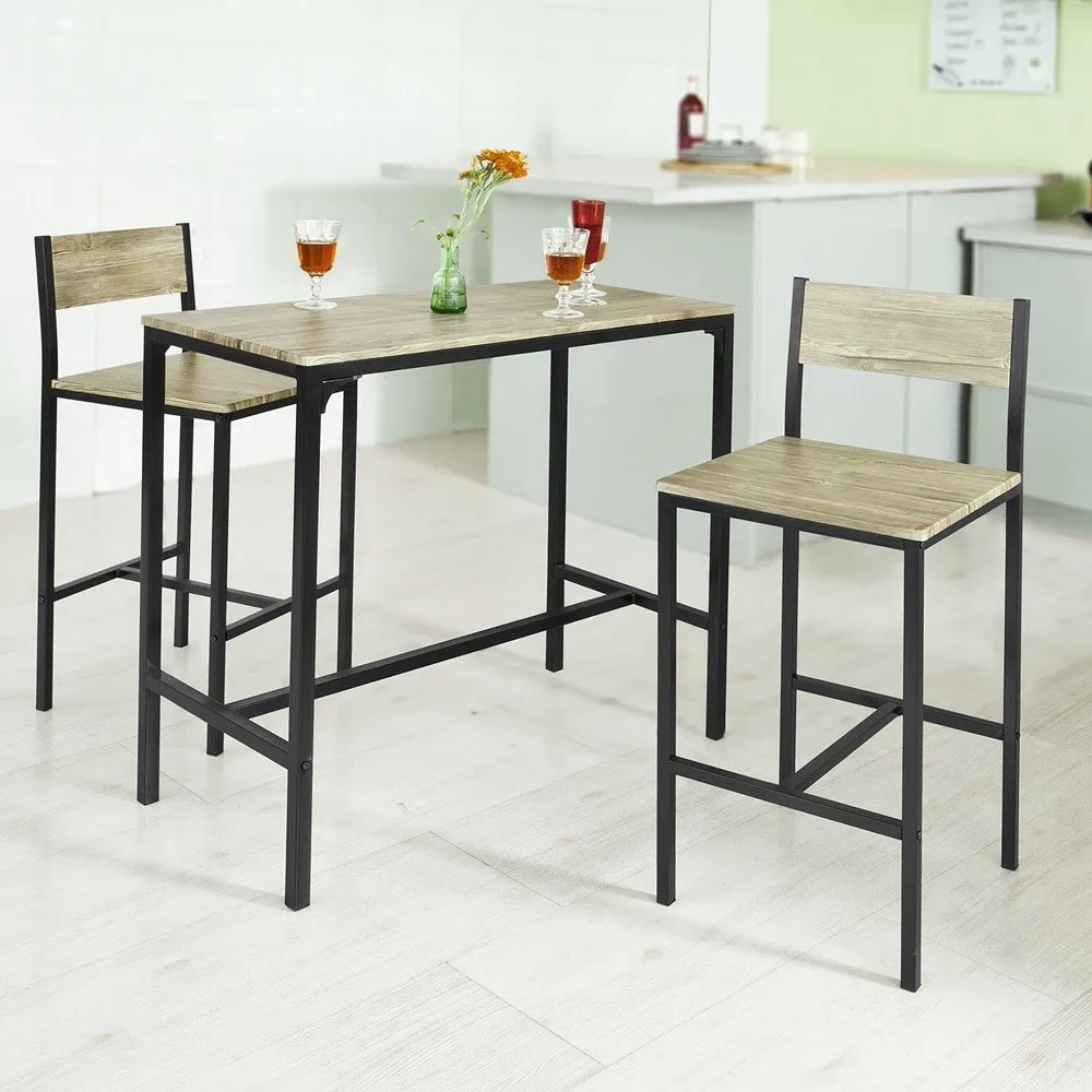 SoBuy OGT03 Home Kitchen Restaurant Bar Set Furniture Dining Set-1 Bar Table and 2 Stools SoBuy OGT03 Home Kitchen Restaurant Bar Set Furniture Dining Set-1 Bar Table and 2 Stools