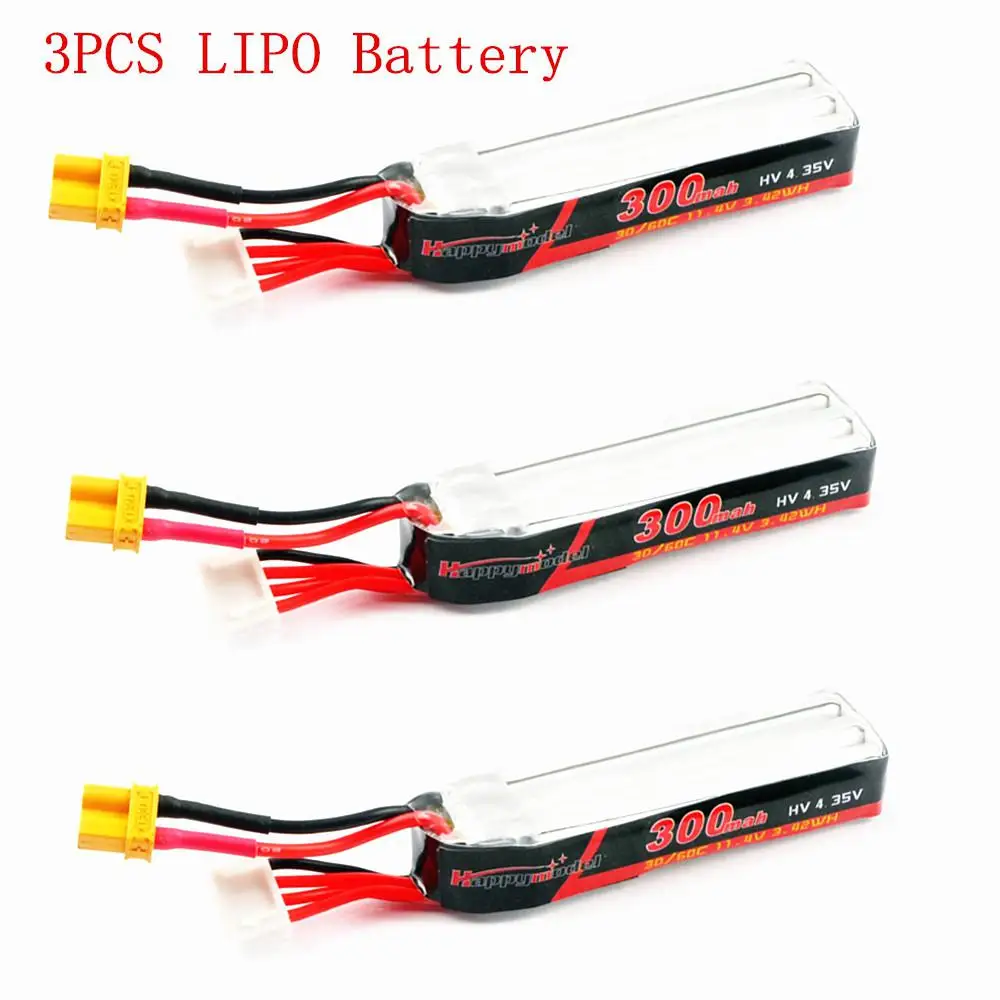 LeadingStar Happymodel 300mAh 11 4 V 30C/60C 3S XT30 Plug Lipo Battery для Mobula7 HD Sailfly X URUAV UR85 / UR85HD RC Drone|Детали и