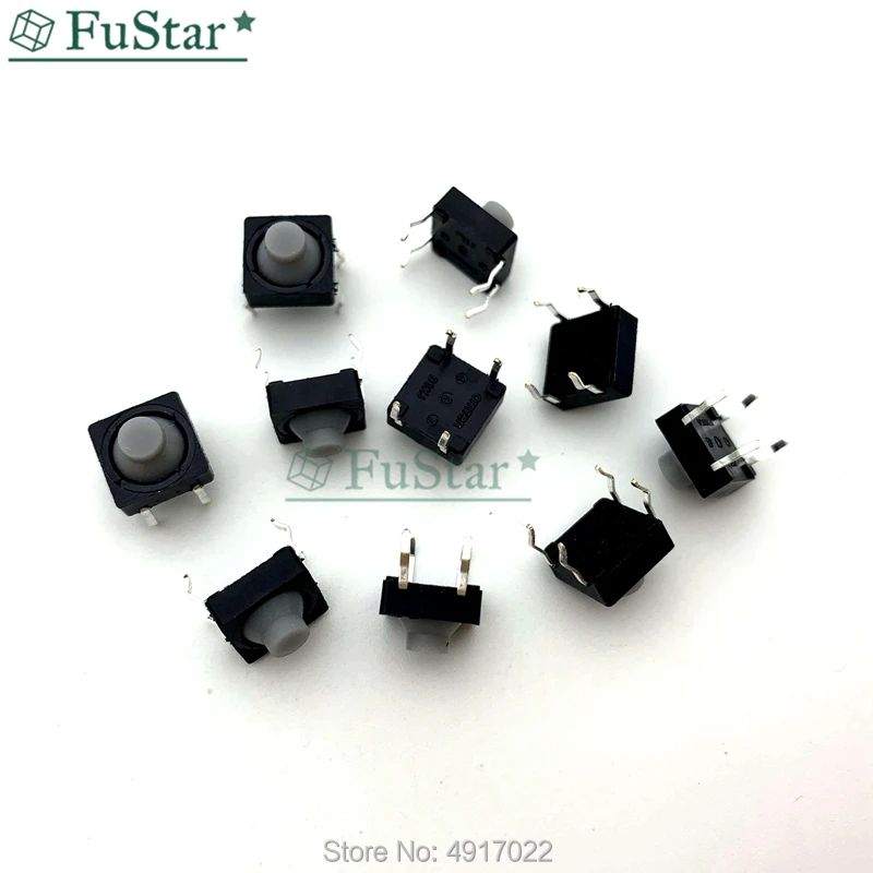 50 шт./лот 8x8x5 5 мм 4PIN Проводящий силикон беззвуковые Тактильные Такт кнопочный