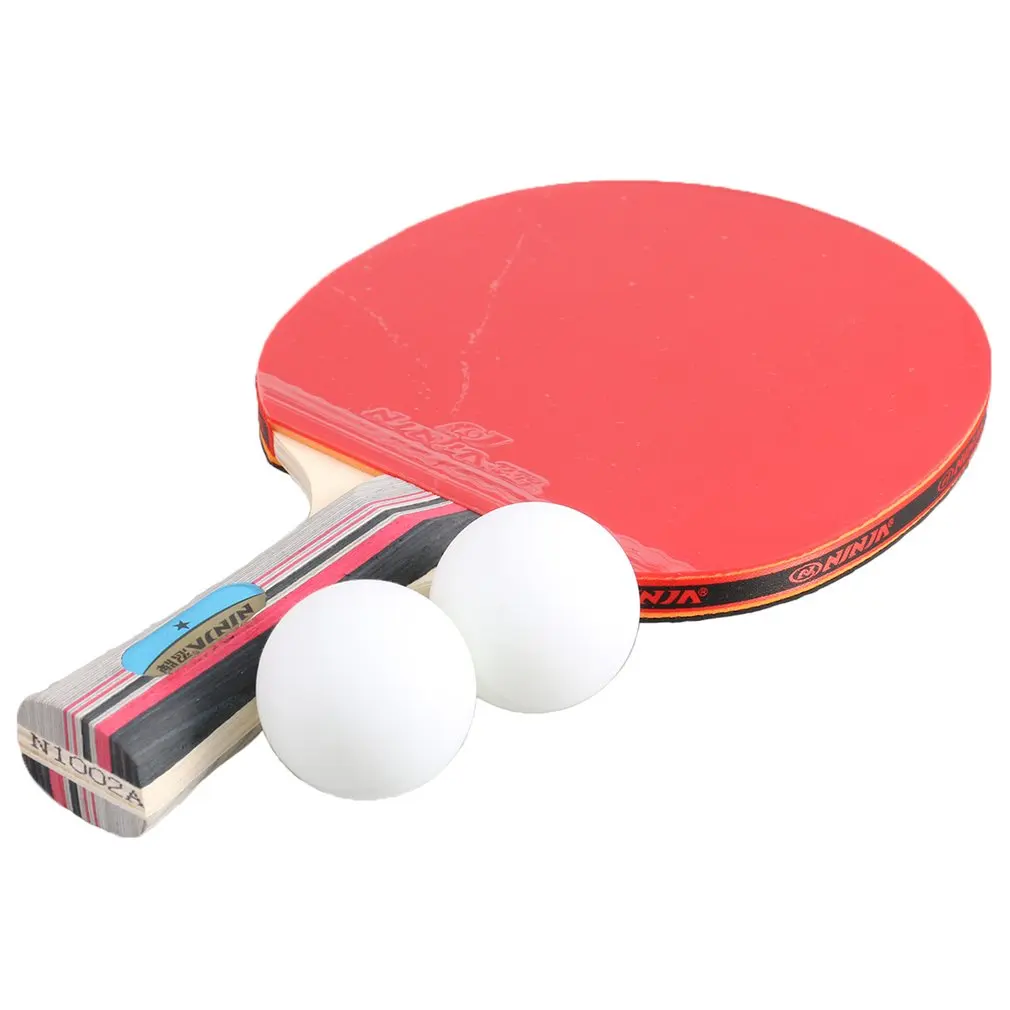 Настольный теннис ракетка для пинг-понга весло короткие или длинные ручки обучение настольный теннис ракетка с 2 шаров для развлечения