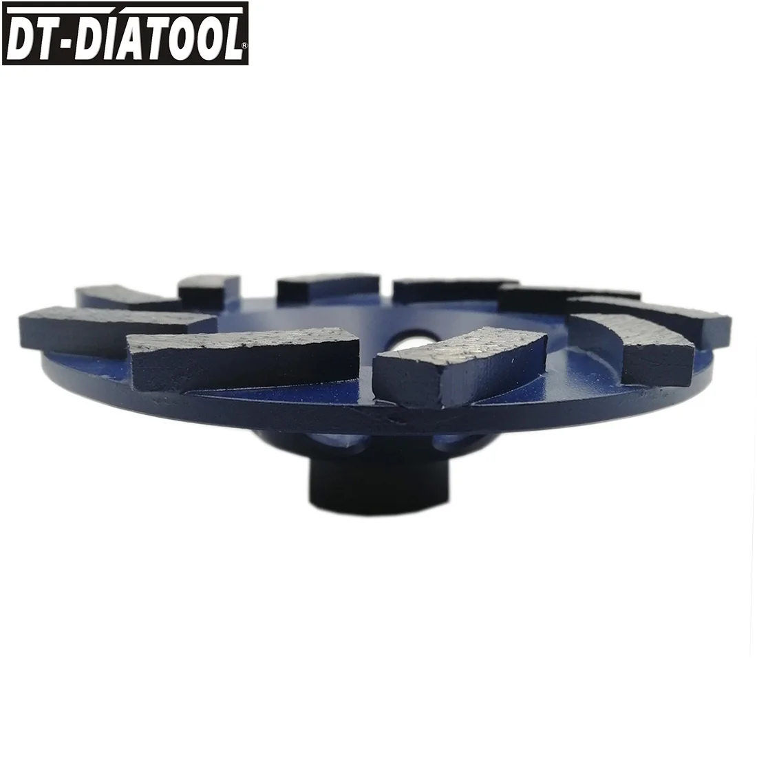 DT-DIATOOL 1 шт. 100 мм/4 дюйма Алмазный спиральный турбо ряд чашевидный шлифовальный круг для бетона Кирпич твердый камень с 5/8-11 соединением