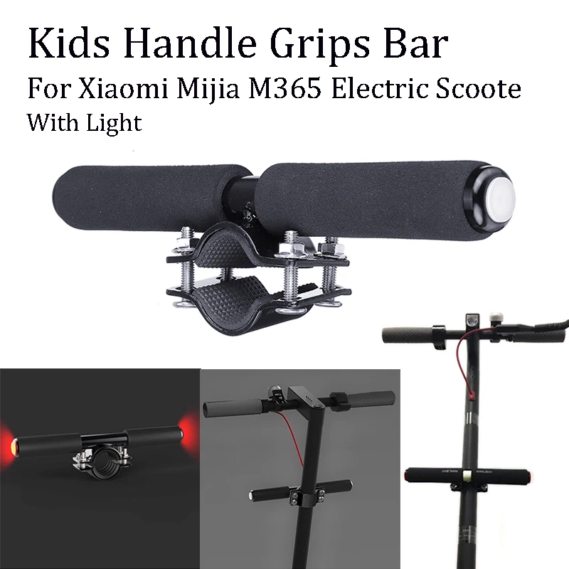 

Children's Handrails Pole Riding Bicycle Handlebars Child Kid Handle Grips Bar With Light For Xiaomi Mijia M365 Electric Scooter