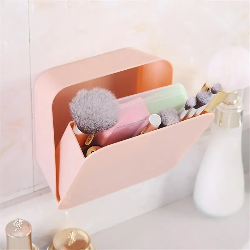 

Waterproof Wall Paste Switch Makeup Storage Box Sticker Storage Racks Organizer Jewelry Container Multifunction Hanger Holder