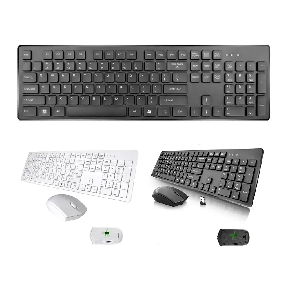 

Wireless Keyboard and Mouse Set Ultra Slim Portable 2.4G Wireless Mouse Keyboard Chocolate Cube ABS Key