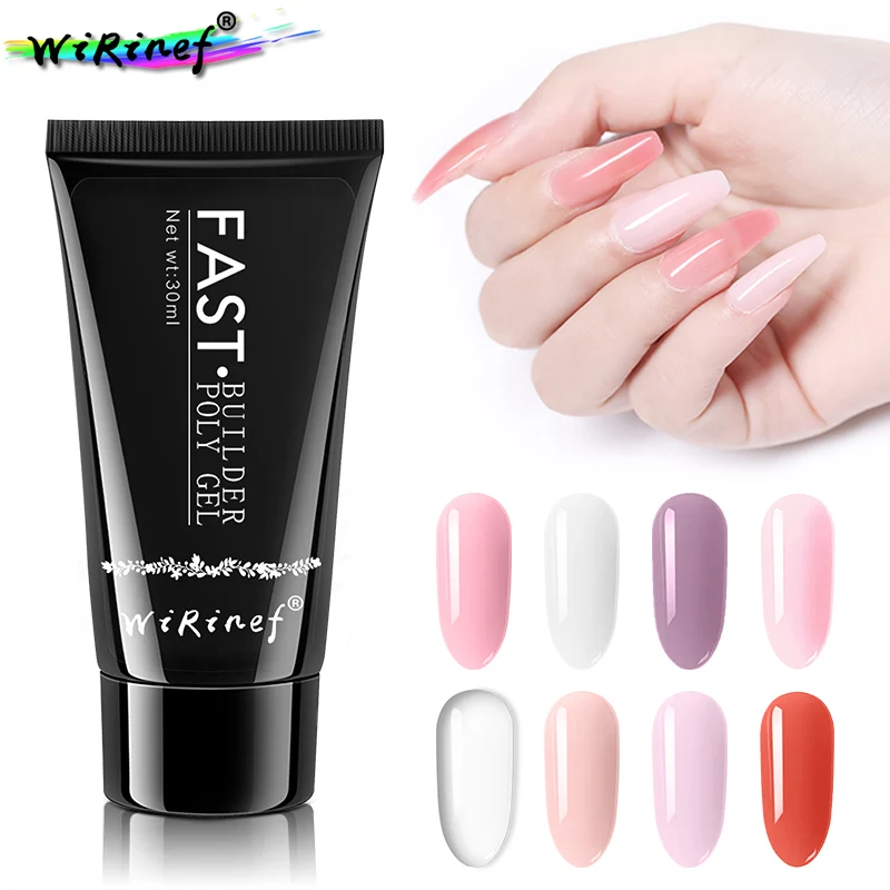 

WiRinef 1pcs Nail Crystal Gel Quick Gel Building Nail Art Tips Soak Off UV LED Builder Gel Long Lasting False Nail