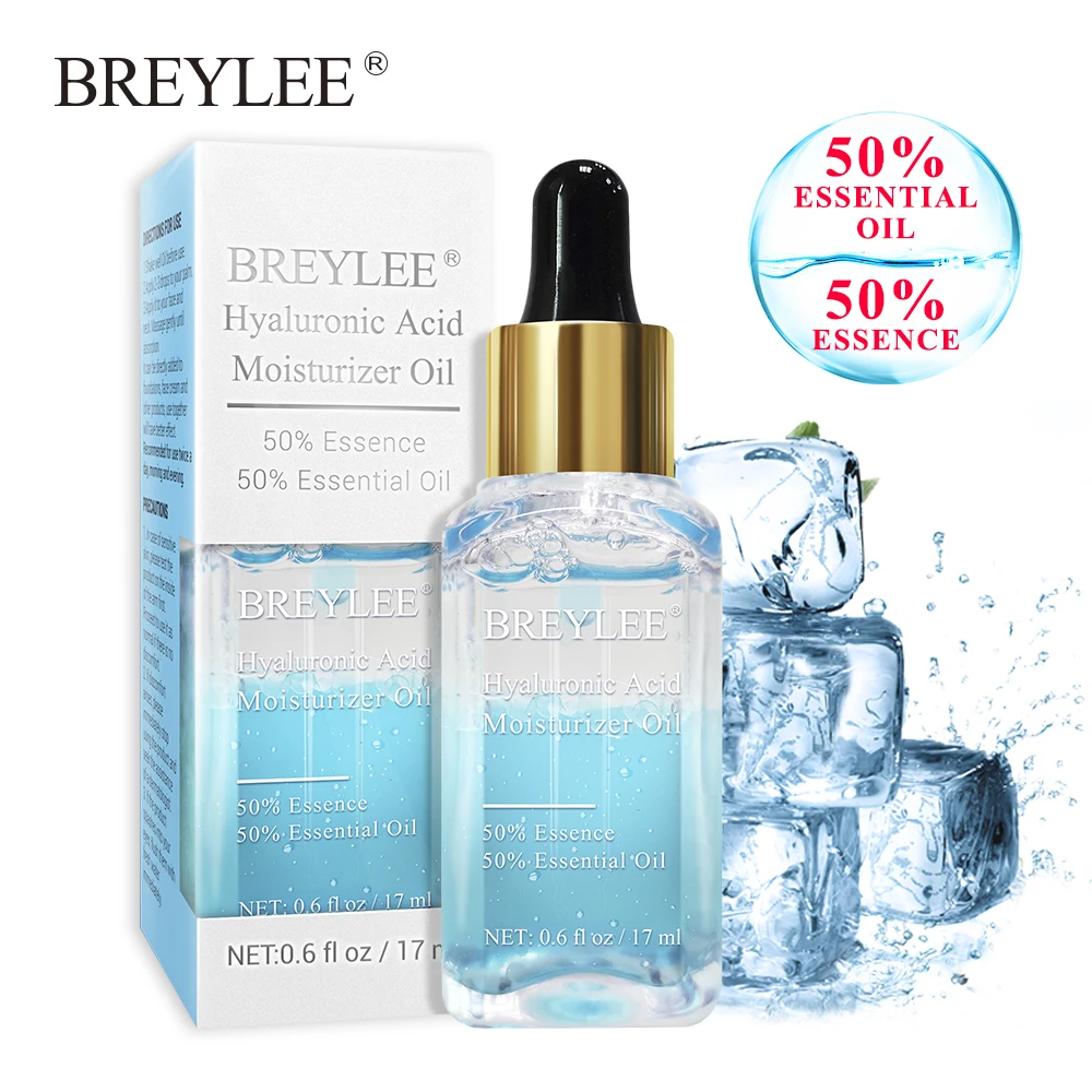 

BREYLEE Hyaluronic Acid Essential Oils Moisturizer Nourishing Facial Serum Anti-Aging Wrinkles Whitening Face Skin Care Essence
