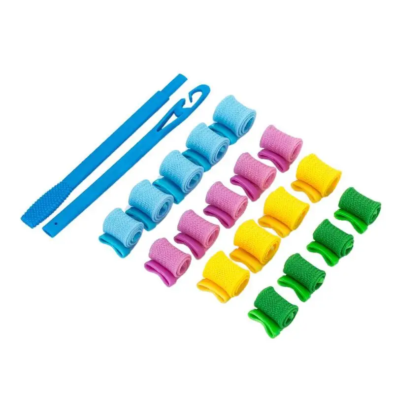 18pcs Women's Wigs Sale Curling Tools Plastic Hair Roll Water Bigoudis Ripple Magical Hair Curlers Rollers PVC + Elastic Net 18pcs Women's Wigs Sale Curling Tools Plastic Hair Roll Water Bigoudis Ripple Magical Hair Curlers Rollers PVC + Elastic Net