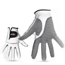 Гольф перчатки левая рука правая рука мягкой дышащей овчины чистые трусы Для Мужчин's перчатки для гольфа Быстрая