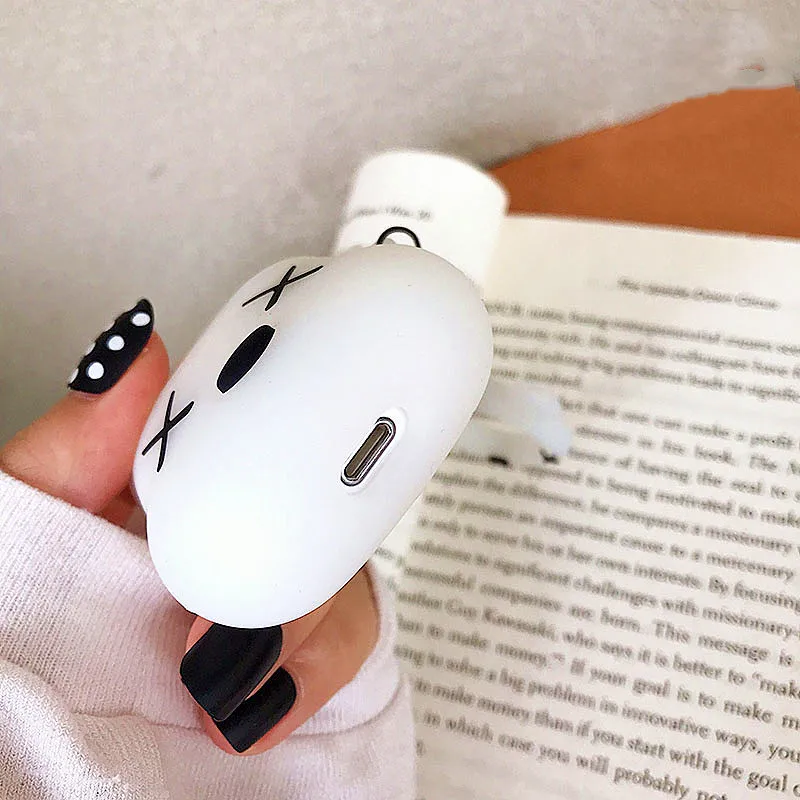 Soft Silicone airpods Case for apple airpods 1/2 Tws Charging Box Cartoon Violent Bear Earphone Case Protective cover coque