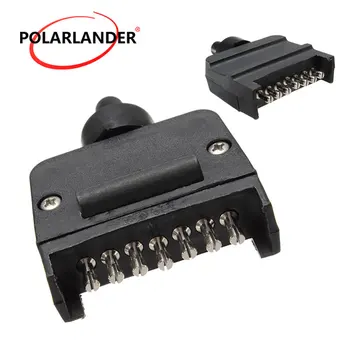 

7-Pin Flat Outlet Adapter Light Connector Trailer Plug for Caravan/TruckTrailer