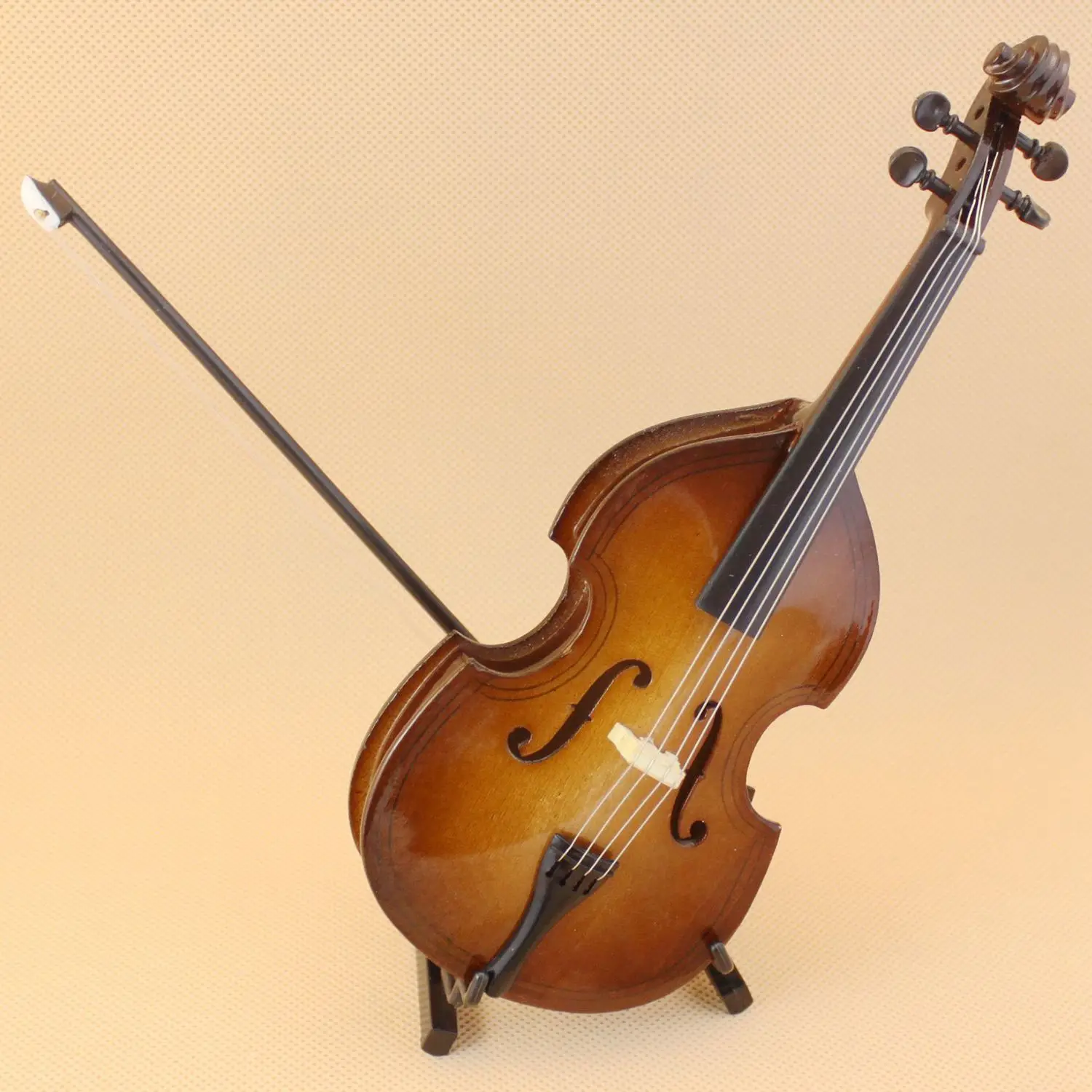 Best 1/6 Scale Dollhouse Cello Dolls Miniature Wooden Violoncello Doll House Handmade Cute Musical Instr