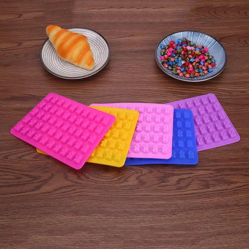 

Gummy Bears Silicone Mold 50 Grids Chocolate Candy Ice Tray Cake Decorating Party Wedding Baby Shower Baking Tools
