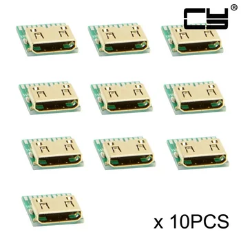 

Chenyang 10pcs Mini HDMI 1.4 Type-C Female Socket Receptacle Board Mount SMT Type with PCB for HDTV DIY Cable