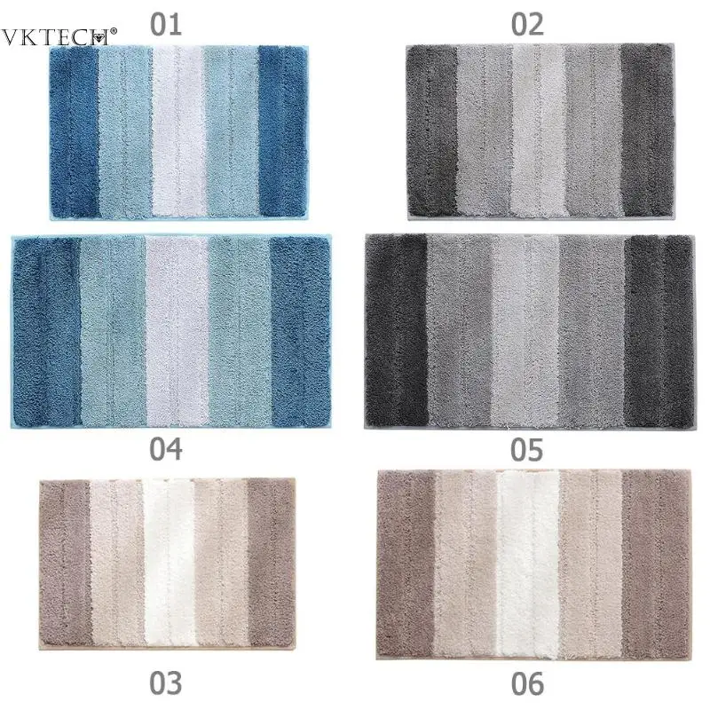 Gradient Color Non-Slip Superfine Fibre Carpet Soft Door Bath Floor Rug Mat for Home Bedroom Living Decoration