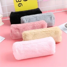 Solid Color Plush Pencil font b Case b font Kawaii Pencil font b Cases b font