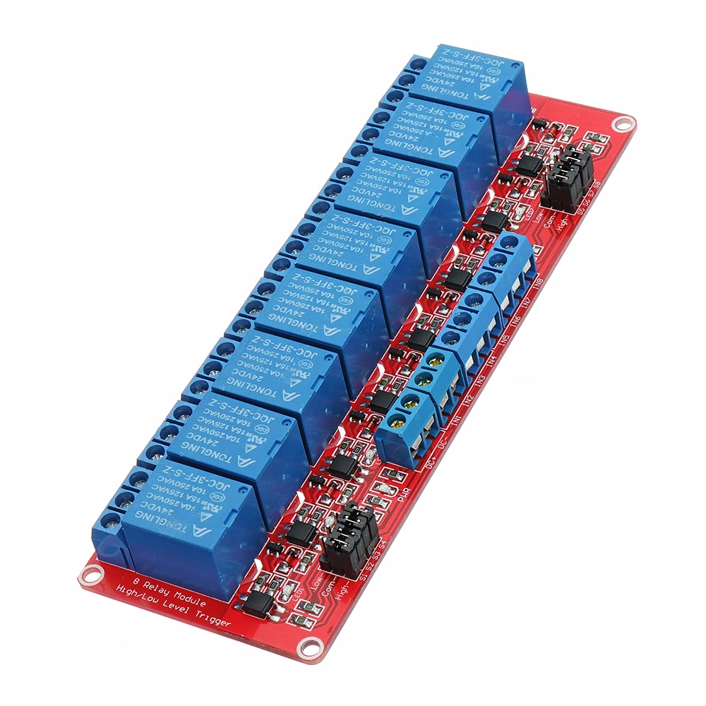 

24V 8 Channel Level Trigger Optocoupler Relay Module For Arduino