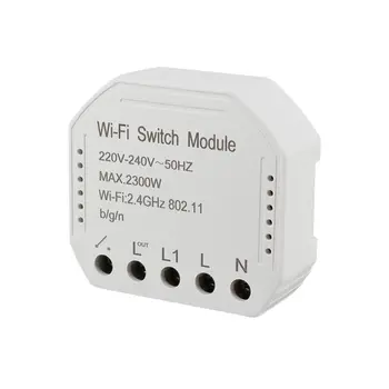 

Wifi Smart Switch Module 220-240V 2300W Controller Timer Light Switch Voice Control Work For Amazon Alexa Google App Smart Lif