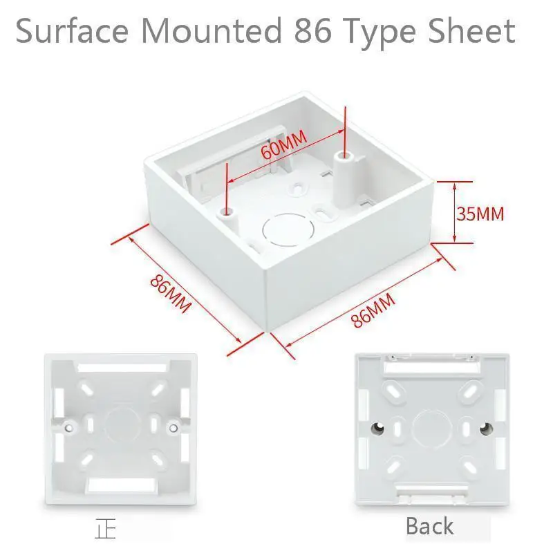 10 шт. коробка 86 переключатель пламени розетка нижняя часть коробки ПВХ Соединительная коробка 86 Тип общего назначения дно коробки
