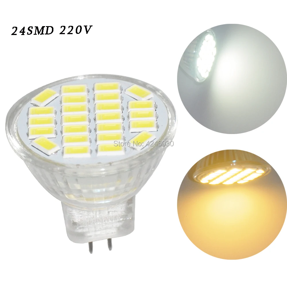 Buy JYL 10pcs high power MR11 5730 SMD 12/15/24 LEDs Energy Saving LED Light Bulb Lamp Spotlight 1.6W 2W 3W DC12V AC12-24V 220V 110V