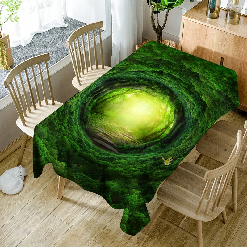 

3D Tablecloth Rectangular Wolf Pattern Polyester Comfortable Waterproof Table Cloth Cover for Home Manteles Para Mesa Home Decor