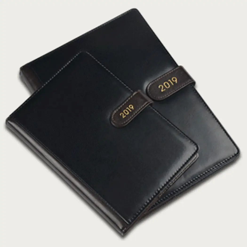 

2019 Portable Business Daily Planner Efficiency Business, Simple Notebook January to December Black Memos