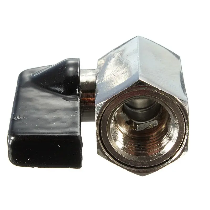 1/4inch Bsp Ball Valve Threads Tap Male to Female Air Compressor Hose Chrome Brass