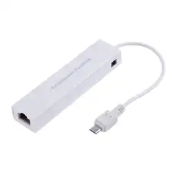 OTG 3 Порты и разъёмы USB 2,0 концентратор 10/100 МБ Micro USB к RJ45 сетевой адаптер сетевой карты