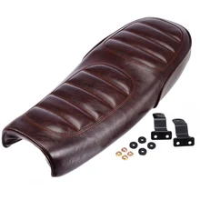 Vintage PU Leather Hump Saddle Motorcycle Seat Retro Cafe Racer Seat Flat Brat Styling Motorbike Custom Cafe Racer Seat Cover Vintage PU Leather Hump Saddle Motorcycle Seat Retro Cafe Racer Seat Flat Brat Styling Motorbike Custom Cafe Racer Seat Cover