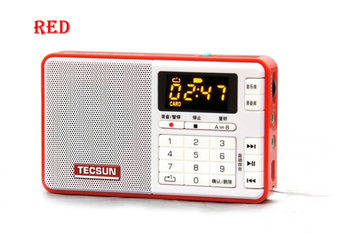 TECSUN Q3 стерео радио карманный размер рекордер MP3 плеер FM мини радио с 16G TF картой и многоцветным выбором портативное радио