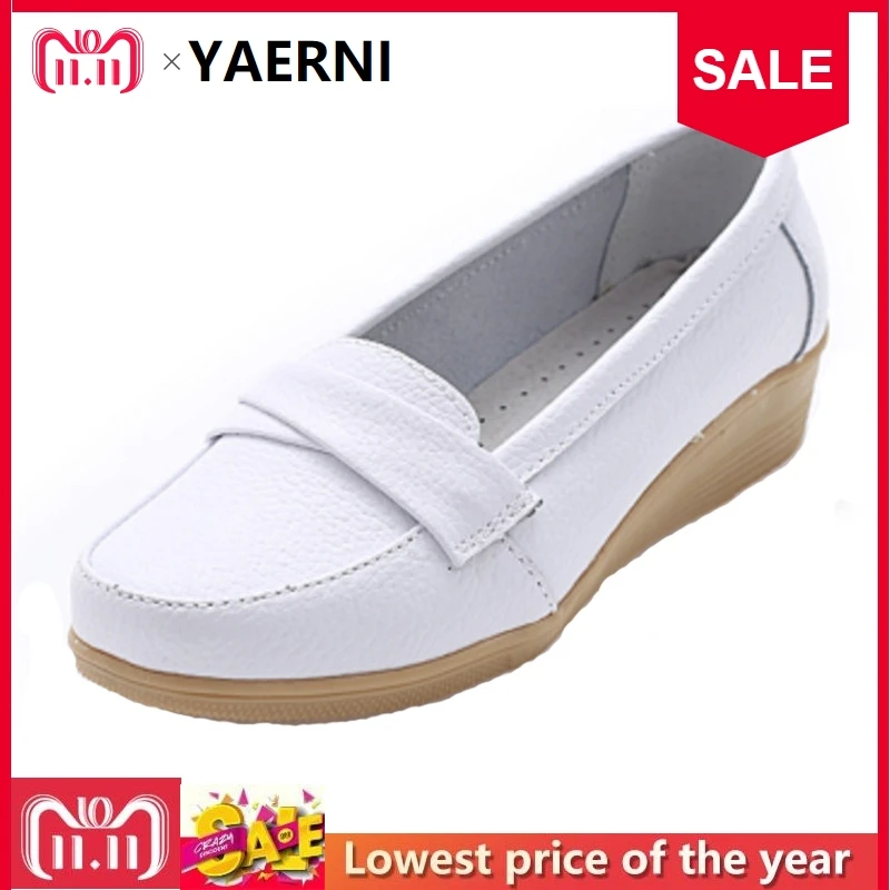 YAERNI 2017 Shoes Woman Leather Women Shoes Flats 3 Colors Buckle Loafers Slip On Women's Flat Shoes Moccasins Plus Size 8803W цена YAERNI 2017 Shoes Woman Leather Women Shoes Flats 3 Colors Buckle Loafers Slip On Women's Flat Shoes Moccasins Plus Size 8803W цены онлайн