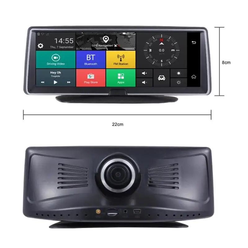 

4G 1080P Dash Cam WiFi GPS Car Camera Dual Lens Car DVR ADAS Android 5.1 Video Recorder Registrar With Rearview Rear View Camera