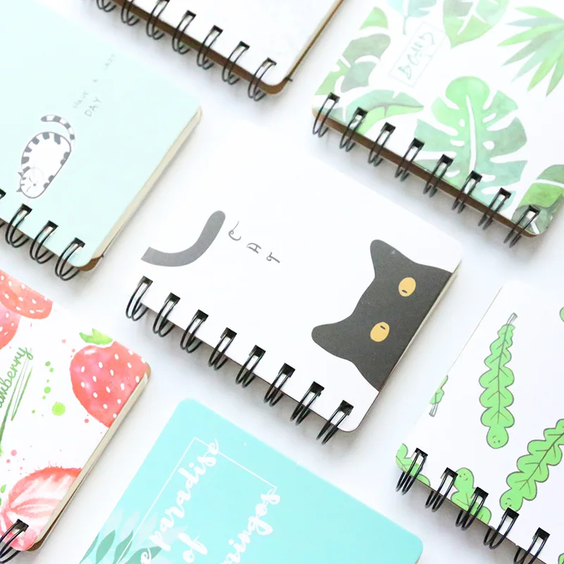 Записная книжка EZONE Coli для Studnts Notes Planner Agenda Kawaii фрукты/Кролик Фламинго напечатанный спиральный блокнот дневник путешественника поставка