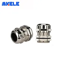 10 шт./лот PG7 кабельные вводы Никель латунь металл Водонепроницаемый суставов IP68 кабельный разъем для 3-6,5 мм кабеля