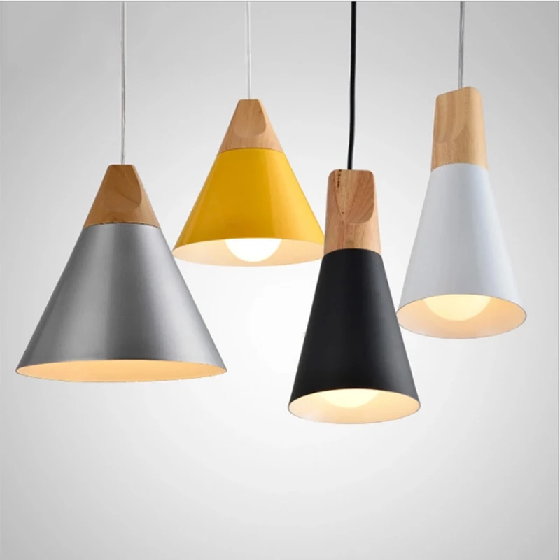 

Nordic Modern Pendant Lights Wood Lighting Pendants Lamp For Cafe Restaurant Bedroom Hanging Lamp Kitchen Suspension Luminaire