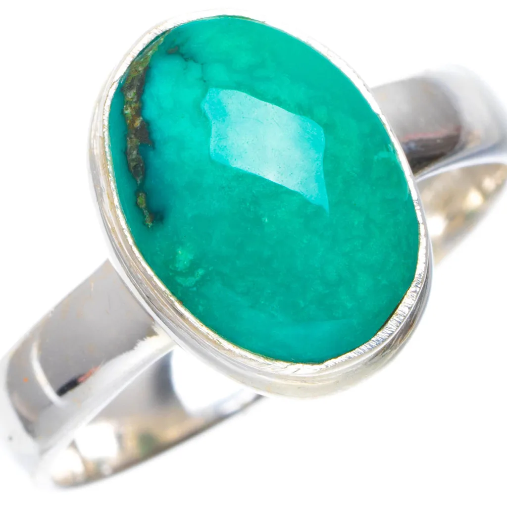 

Natural Turquoise Handmade Unique 925 Sterling Silver Ring 7.5 A1133
