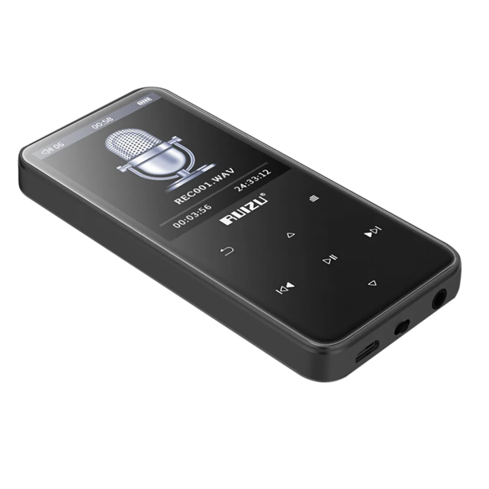 RUIZU 8 Гб mp3 плеер D10 цифровой BT без потерь аудио видео Bluetooth FM радио Запись голоса